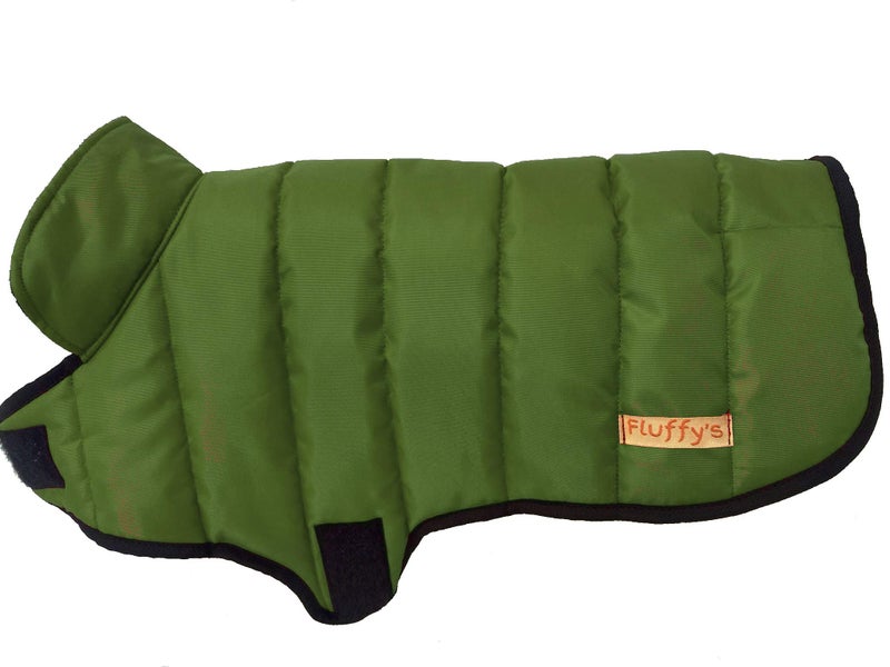 Fluffy's Luxurious Reflective Dog Cold Weather Coat Style Plaid Reversible Waterproof Windproof Pet Winter Warm Vest, Cozy Cotton Lined Stand-up Collar Outdoor Jacket - Image 1