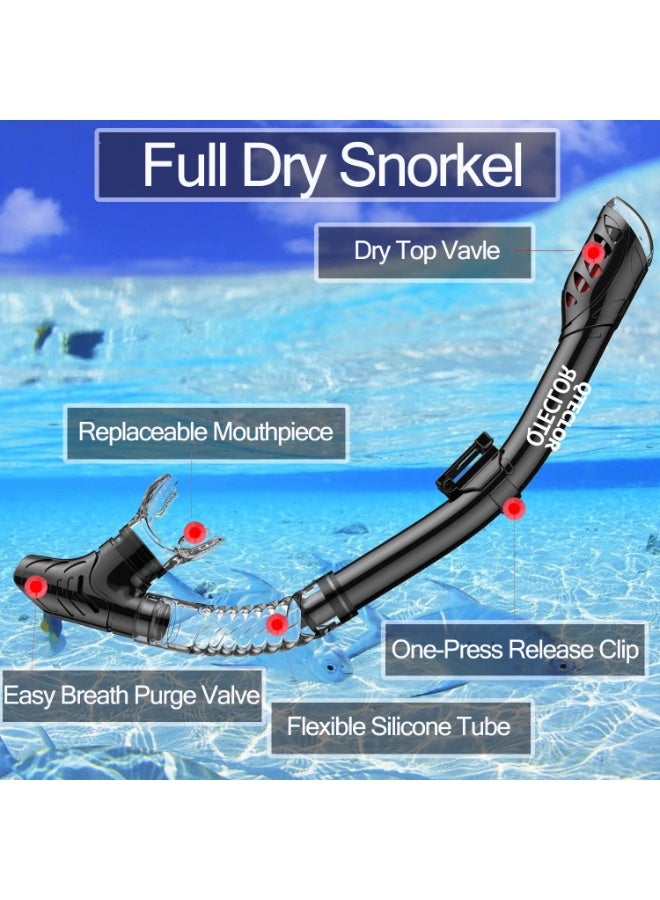 KINGMAZI Diving Mask Snorkeling Mask with Latest Dry Top Breathing System,Fold 180°Panoramic Diving Snorkeling Goggles Tempered Glass Anti-Fog Anti-Leak Snorkeling Gear for Adults and Youth. - Image 4