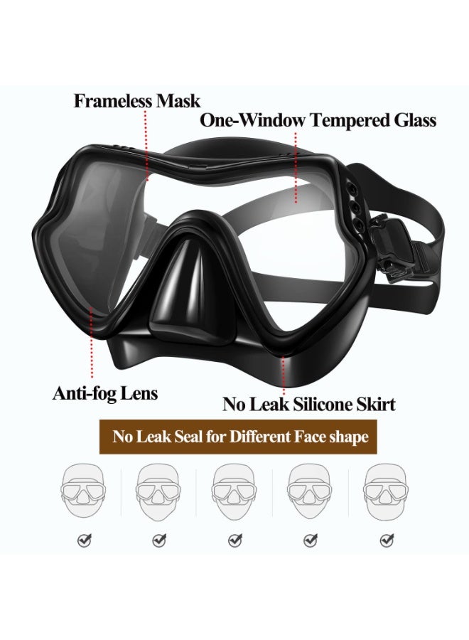KINGMAZI Diving Mask Snorkeling Mask with Latest Dry Top Breathing System,Fold 180°Panoramic Diving Snorkeling Goggles Tempered Glass Anti-Fog Anti-Leak Snorkeling Gear for Adults and Youth. - Image 5