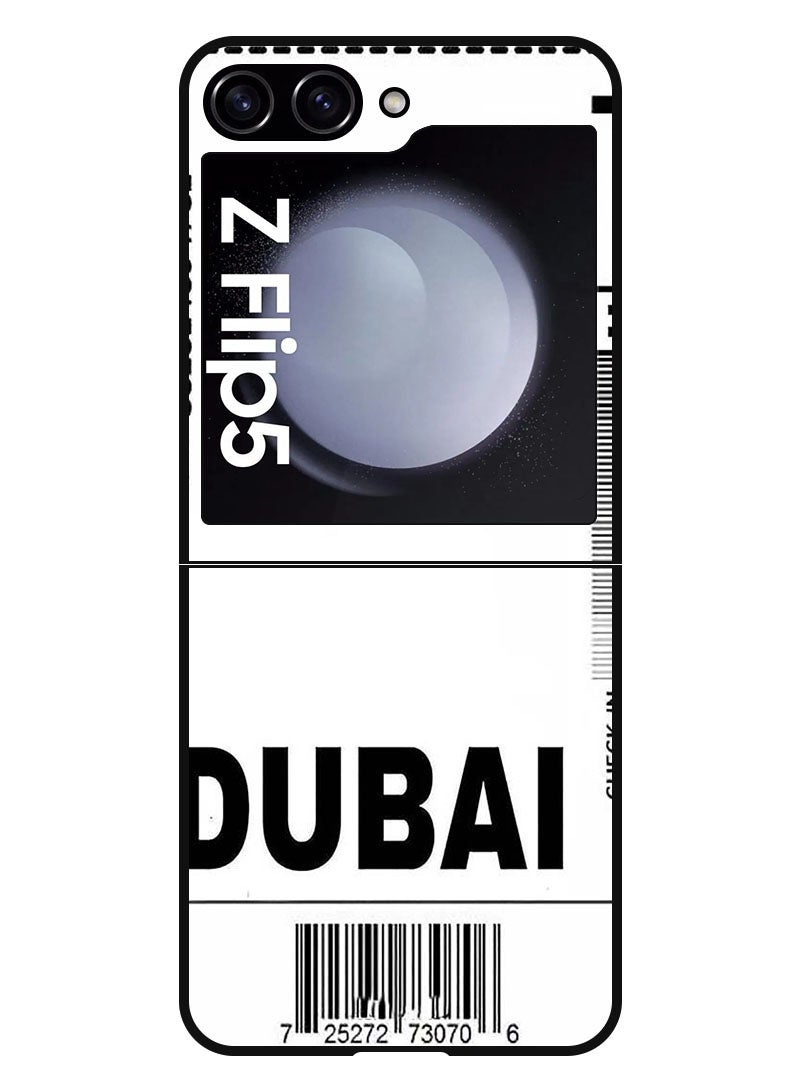 Theodor Protective Case Anti Scratch Shock Proof Bumper Cover For Samsung Galaxy Z Flip 5 DXB Boarding pass - Image 1
