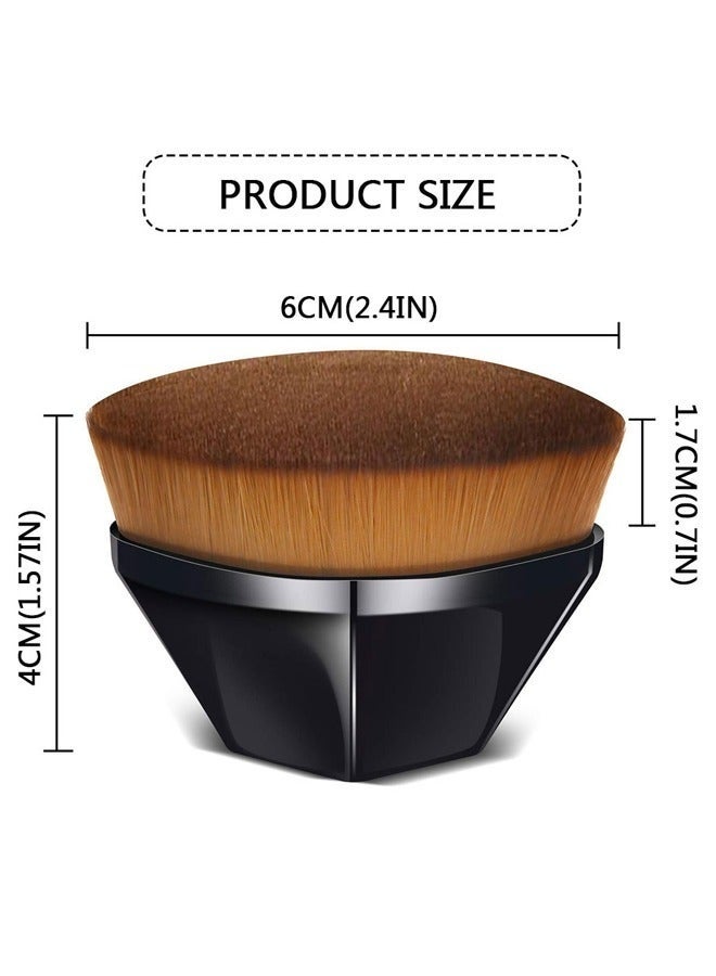 2pcs فرشاة التأسيس تجميع الفرشات الأسود والوردي - Image 2