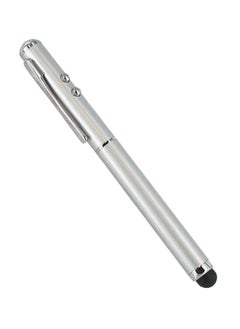 NIBEMINENT 3N1 Capacitive Silver Stylus Pen Laser Presentation Pointer Led Light For Garmin Asus Garminfone 