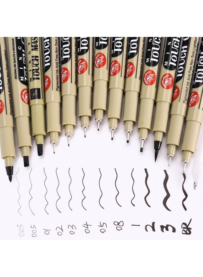 تاتش قلم رسم الطلاب اللمسي، رسم رسم رسم الحافة، قلم إبرة الرسم، الكتابة الخاصة، خطاف متعدد النماذج، رسم خط الحافة، قلم أسود - Image 4