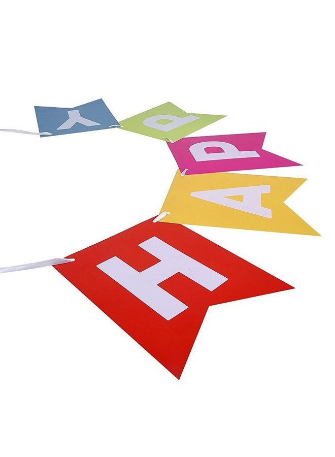 FECEDY Colorful Happy Birthday Banner Bunting - Image 5