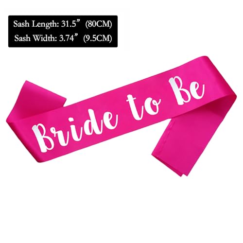 MUMUNN Bride to Be Sash, Hot Pink Bachelorette Sashes Engagement Gifts for Bachelorette Party, Bridal Shower & Wedding Party - Image 3