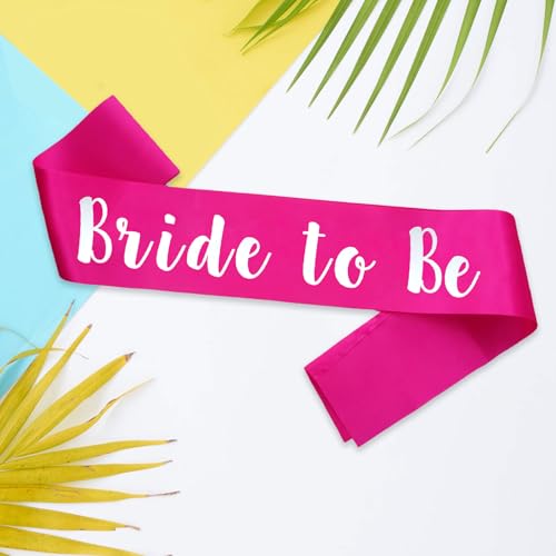 MUMUNN Bride to Be Sash, Hot Pink Bachelorette Sashes Engagement Gifts for Bachelorette Party, Bridal Shower & Wedding Party - Image 5