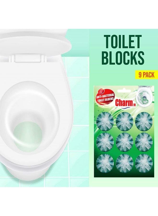 تشارم بلوك مرحاض مضاد للبكتيريا 9x40 جرام أخضر - Image 2