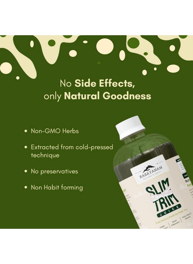 Rasayanam Ayurvedic Juice for Healthy Weight Management - 750ML | Improves Gut Health | Garcinia Cambogia, Aloe Vera, Harad, Amla, Moringa, Trikuta & 8 More Ayurvedic Herbs - Image 5