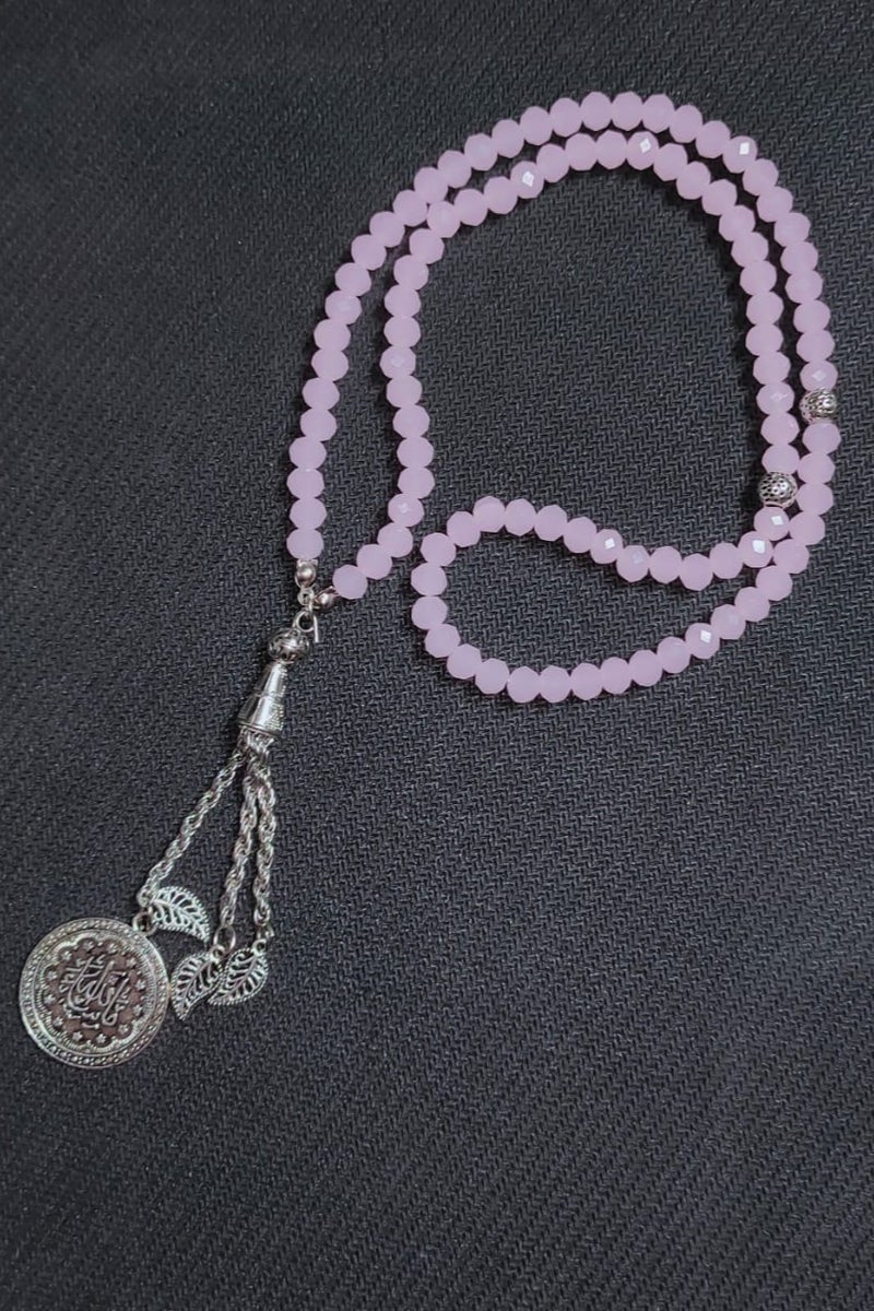 EvancyStore Handmade Crystal Rosary Pink  - Image 1