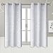 BGment Kids Curtains for Nursery Short Star and Moon Room Darkening Curtains for Bedroom 45 Inch Long Blackout Thermal Insulated Window Curtains for Boys Girls Greyish White 42 Wide 2 Panels - Image 2