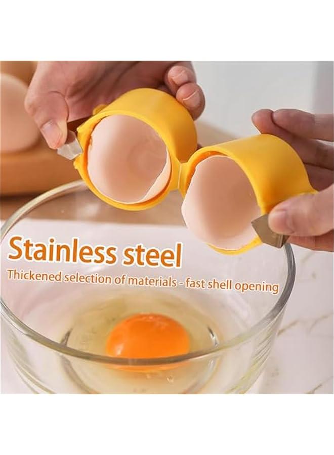Egg Shell Opener Stainless Steel Tool for Raw and Boiled Eggs Hard Yellow Cutter Peeler Kitchen Gadget 2025 Handheld New Cracke  - Image 2