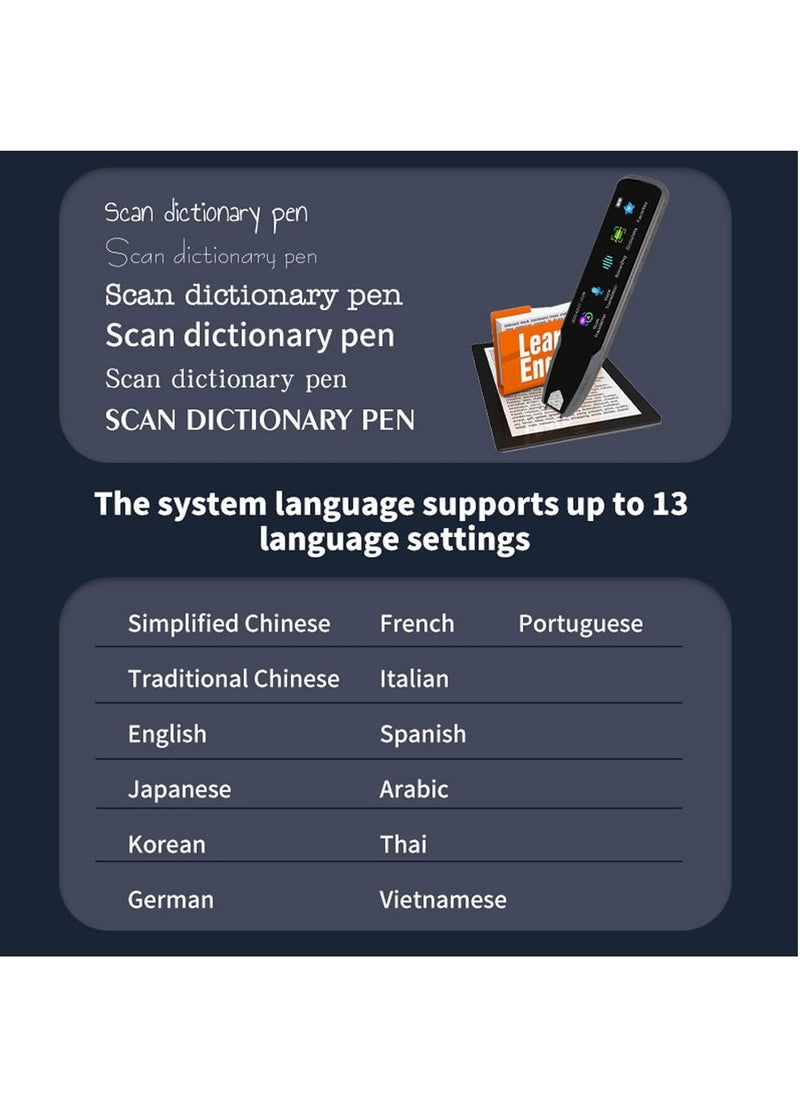 Generic - Scan Translator Pen, Translation Pen Scanner 112 Language Translator Device, Support Text Extract Intelligent Recording Scanner Pen, 0.3s Clear Translation, Crystal Clear Recordings - Image 1