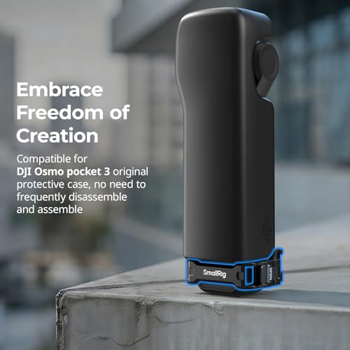 SMALLRIG Expansion Cage for DJI Osmo Pocket 3 Reversible Mounting Adapter with 1420 Cold Shoe 2Prong Mount FullAccess Design Fits Original Case 5607 - Image 3