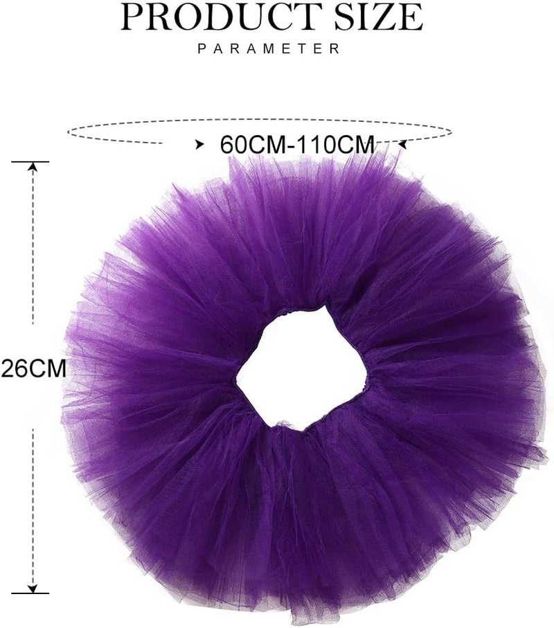 REETAN Tutu Skirt Ballet 6 Layered Tulle Short Tutus for Women - Image 2