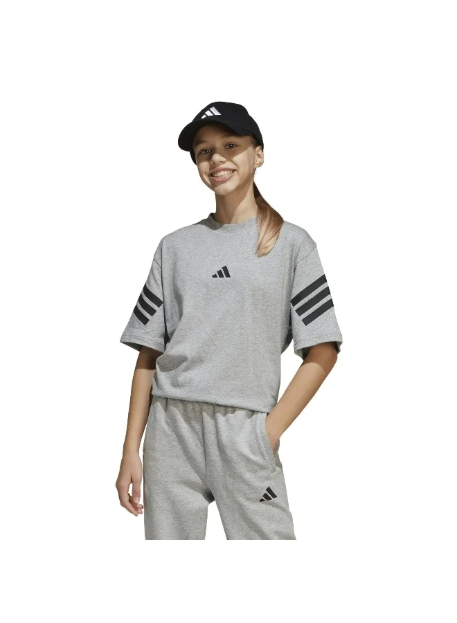Adidas Adidas J Fi 3S T Grey Training T-Shirts For Junior 7-8Y