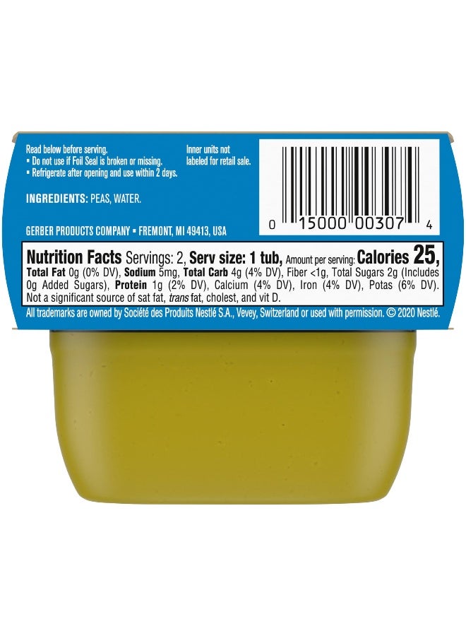 Gerber, Natural for Baby, 1st Foods, Pea, 2 Pack, 2 oz (56 g) Each - Image 2