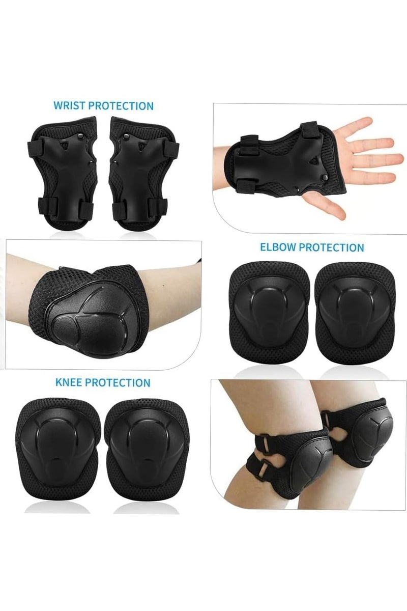 مجموعة خوذة ووسائد للأطفال، 7 من 1 خوذة قابلة للتعديل، وسائد للركبة، وسائد للكوع، وحراس للمعصم للأولاد والبنات من سن 3-8، ومعدات واقية للتزلج، والدراجات، والسكوتر، والقوارب - Image 3