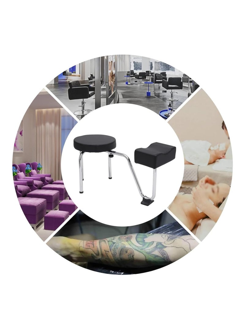 ميشيدا كرسي باديكير قابل للتعديل، مسند قدم محمول، محطة لتجميل الأظافر - Image 5