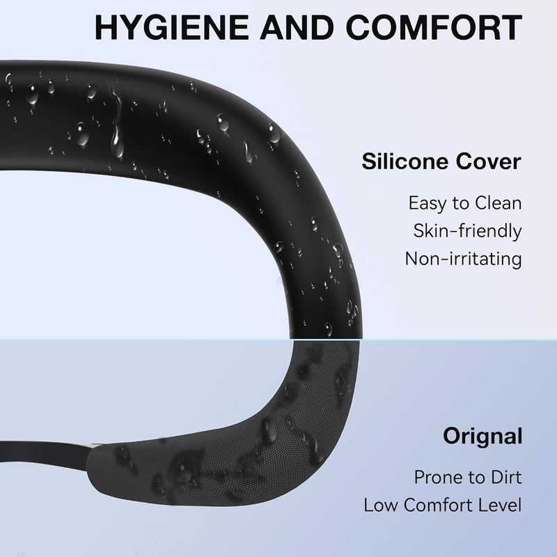 APEXINNO VR Silicone Face Cover for quest 3 Headset Accessories, VR Face Cushion Pad Mask for Quest 3 Headset (Black), YZL005-BK - Image 2