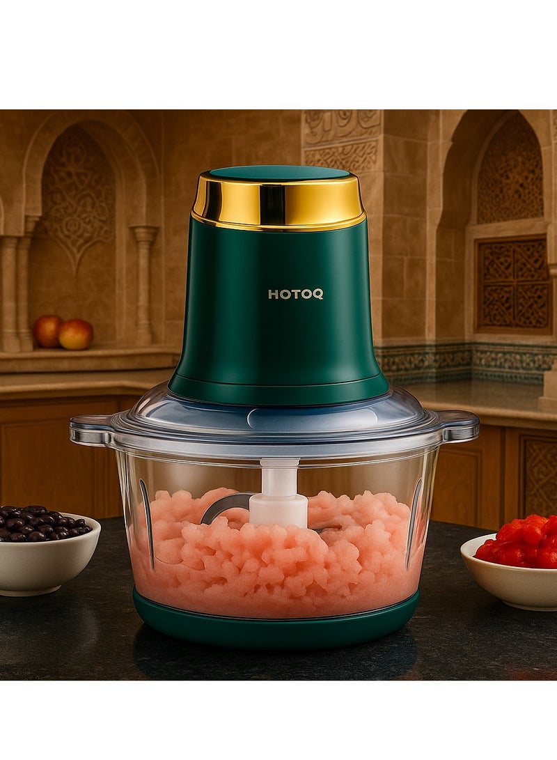 HOTOR 3L Electric Meat And Vegetables Grinder Chopper 400W Multi Food Chopper With 2 Speed Levels Food Processors For Meat Vegetables Fruits And Nuts kitchen Aid Meat Mincer Meat Grinder  - Image 1