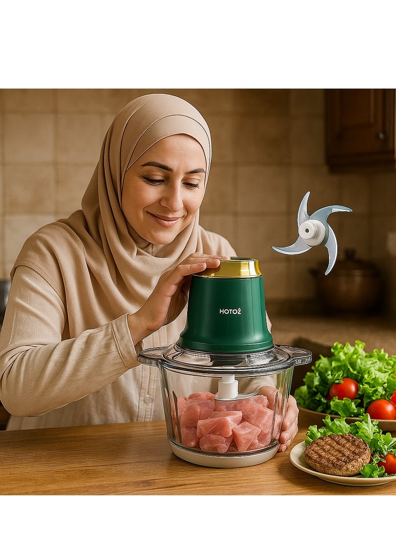 HOTOR 3L Electric Meat And Vegetables Grinder Chopper 400W Multi Food Chopper With 2 Speed Levels Food Processors For Meat Vegetables Fruits And Nuts kitchen Aid Meat Mincer Meat Grinder - Image 5