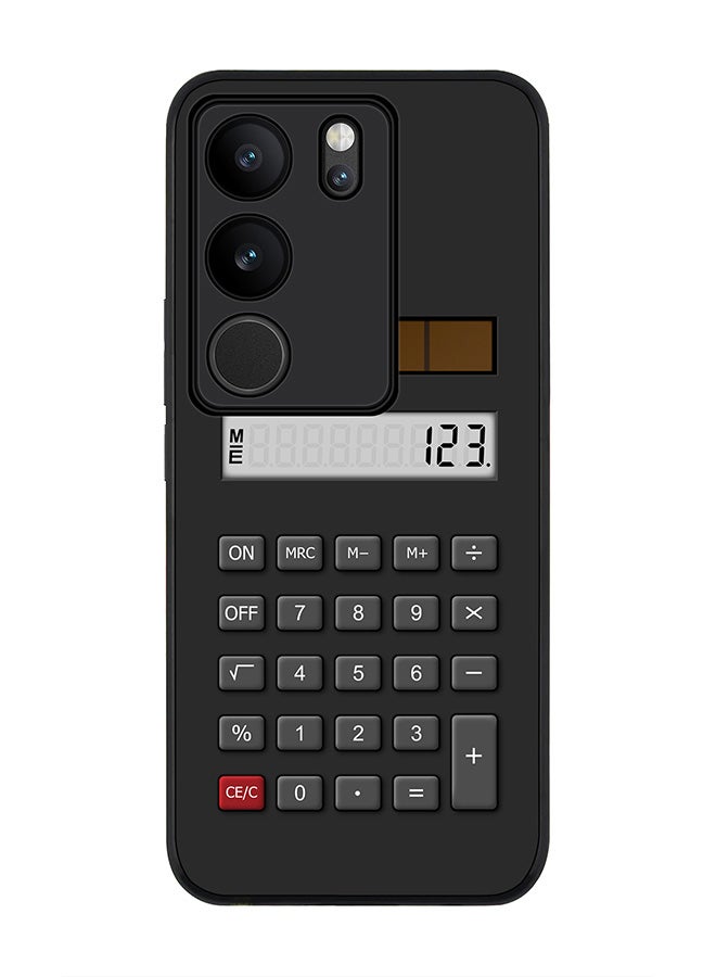 Stylizedd Rugged Black Edge case for Vivo V29 / Vivo V29 Pro / Vivo S17, Slim fit Soft Case Flexible Rubber Edges Anti Drop TPU Gel Thin Cover - Calc (Black) - Image 1