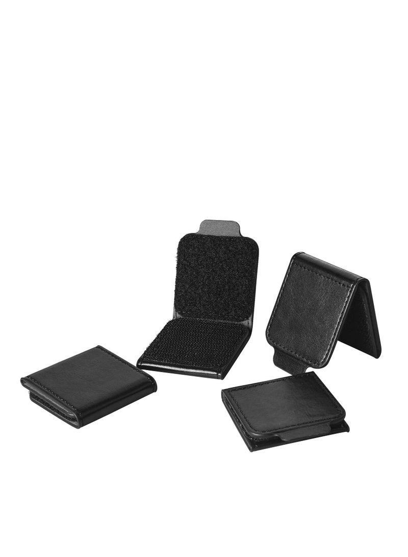 SYOSI Seat Belt Clip, Universal Comfort Car Seat Belt Adjuster Comfortable PU Leather Shoulder and Neck Belt Position Fixer Suitable for Children Adult Universal Car Seat Belt (4 Pieces Set, Black)  - Image 5