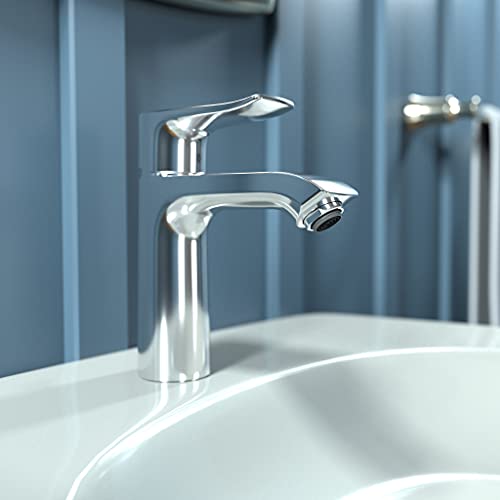 hansgrohe Metris Modern 1Handle 7inch Tall Bathroom Sink Faucet in Chrome 31204001 - Image 3
