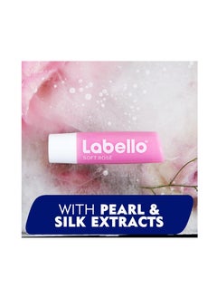 Labello Lip Balm Moisturising Lip Care Soft Rose 4.8g  - Image 4
