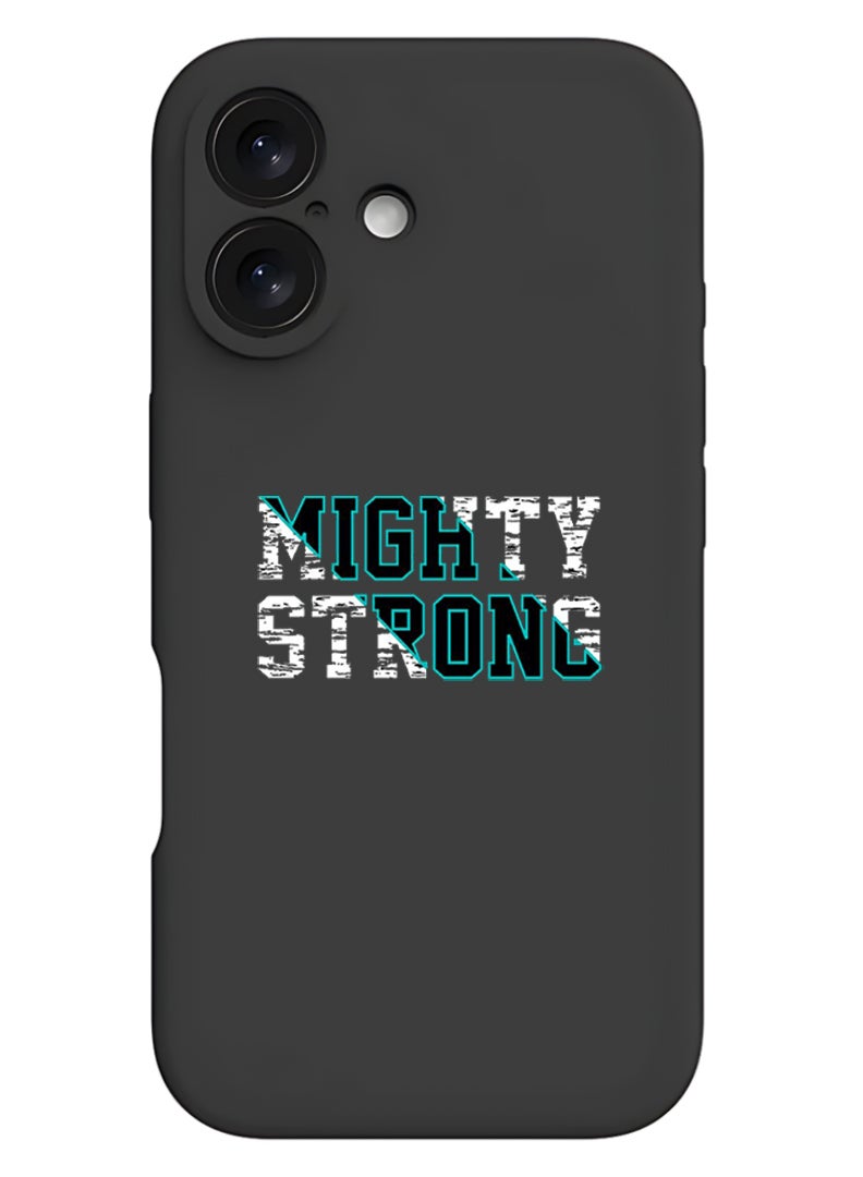 Theodor iPhone 16 Plus Black Protective Slim Fit Case Liquid Silicone Cover with Full Body Protection Anti-Scratch Shockproof Case For iPhone - Mighty Strong - Image 1