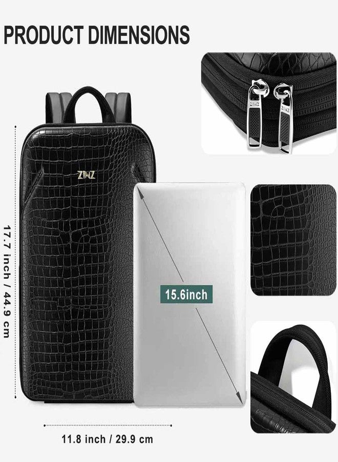 ZINZ Protective Laptop Backpack, Expandable Computer Bag Rucksack with Hard Leather Cover & 3 Compartments for 15 15.6 16 inch Notebooks, Ergonomic Shoulder Strap，B01K01 - Image 2
