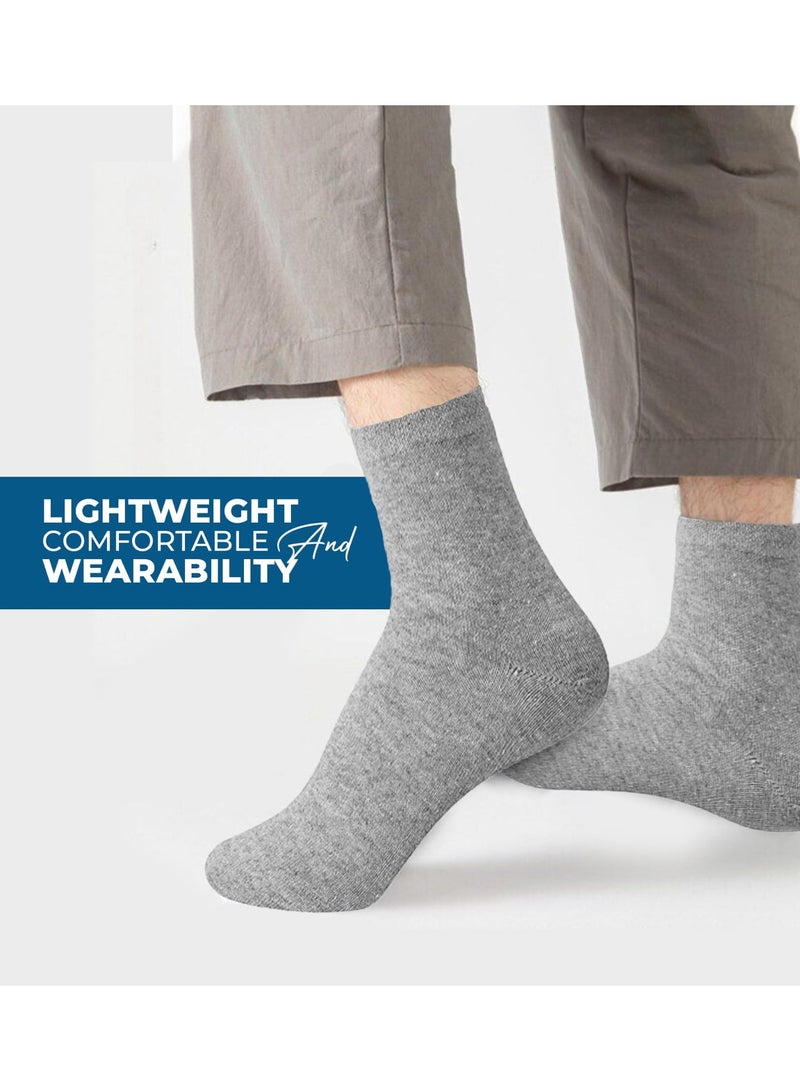 MIZAJIC Men's Socks 10 Pairs (Medium) Breathable Soft Athletic Crew Socks Moisture-Wicking Odor-Proof Suitable for Work and Casual Wear Comfortable Socks - Image 2