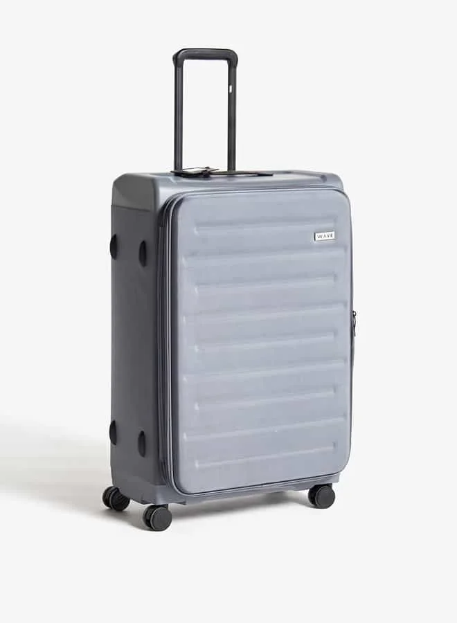 Wave Textured Softcase Luggage Trolley Bag with Retractable Handle
