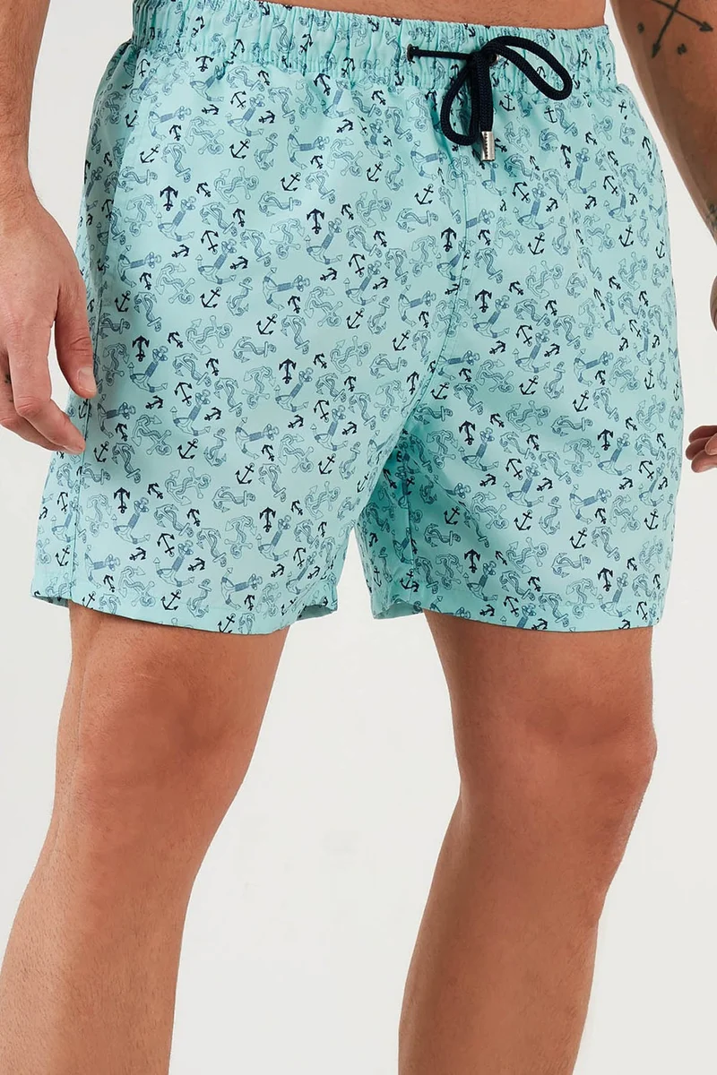 بوراتي Waist Tied Patterned Swimsuit Short Men's Swimsuit Short 380093