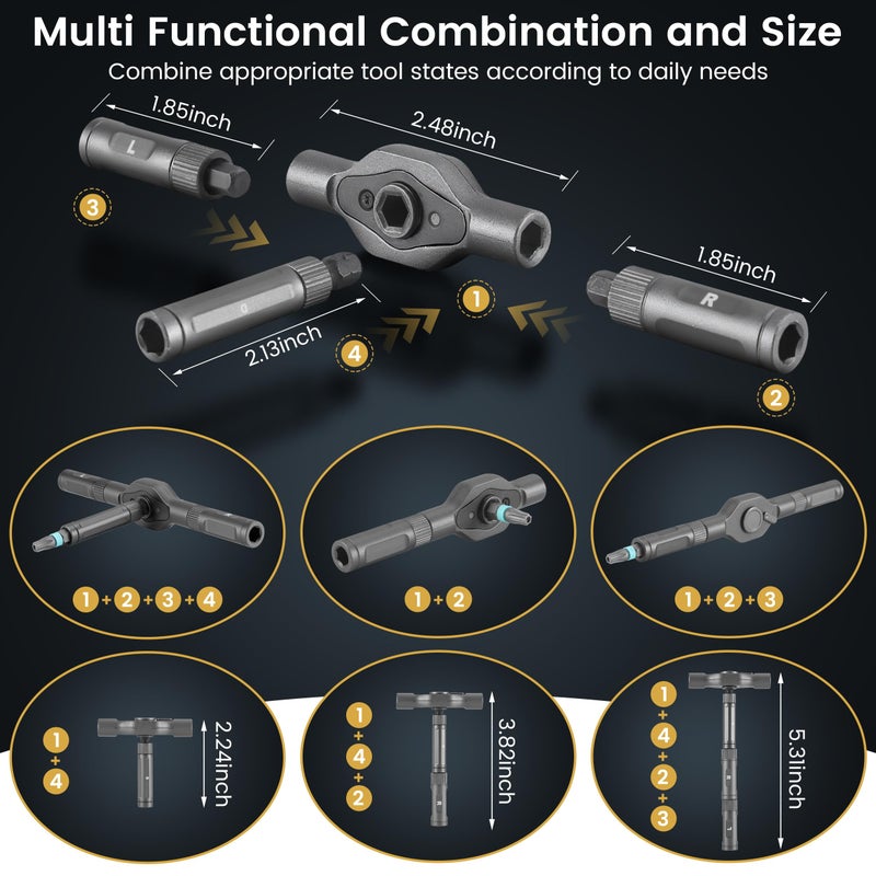 R RUCKERCO 24 in 1 Magnetic Ratchet Screwdriver Set with Precision Bits â€“ Ideal for Home Repairs, DIY Projects, and Electronics â€“ Ergonomic Rotatable Ratchet Handle and Storage Case â€“Perfect Holiday Gift - Image 2