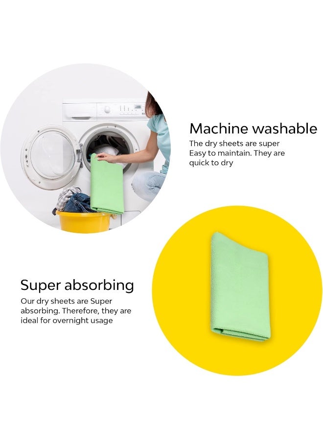 ماي نيو بون غطاء My Newborn من 10CLUB سريع الجفاف (أخضر) | ورقة مقاومة للماء | حماية المرتبة | صفائح مضادة للحساسية | حصيرة الطفل | ورقة البول | ملاءة سرير ناعمة لحماية المرتبة | حصيرة صديقة للبشرة - Image 5