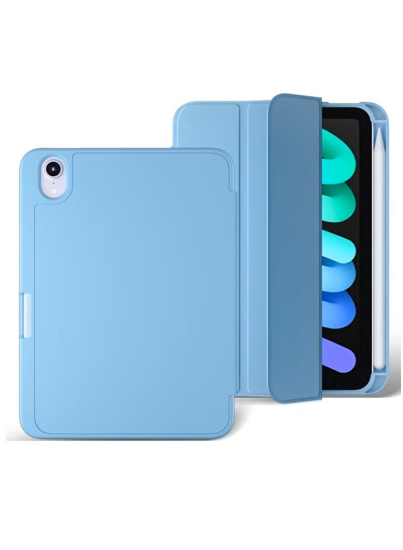 Cat - Cot Cat-Cot Smart Folding Case for iPad Mini 3 / 2 / 1 (7.9-inch) with Pencil Holder, Silicone Stand Cover - Blue - Image 5