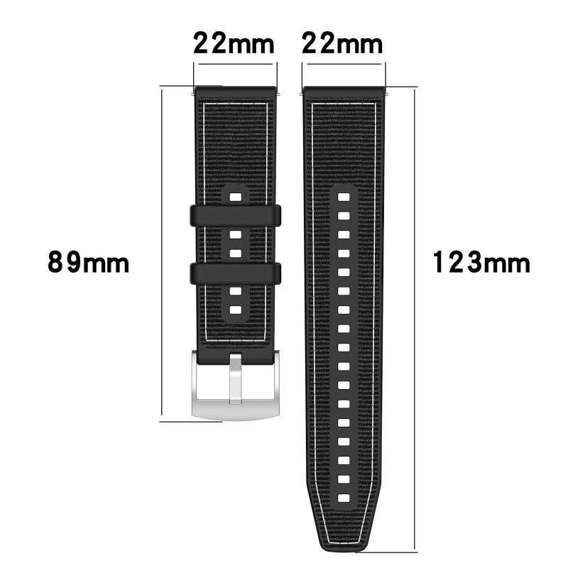 erorex 20Mm For Xiaomi Haylou Rs4 Plus Ls11 / Ls12 Hybrid Nylon Braid Silicone Watch Band(Grey) - Image 4