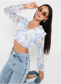 Ginger V Neck Floral Blouse  - Image 1