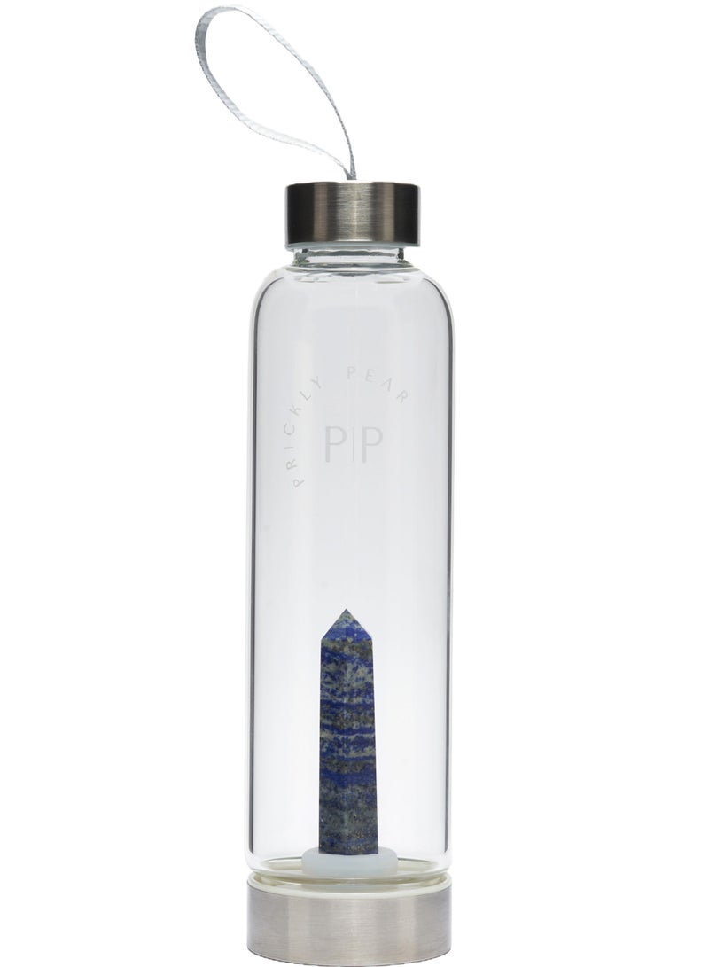 Prickly Pear Lapis Lazuli Interchangeable Crystal Water Bottle - Image 2