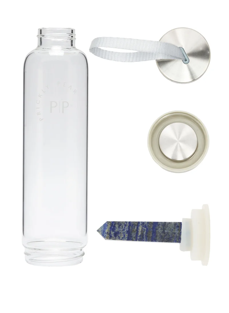 Prickly Pear Lapis Lazuli Interchangeable Crystal Water Bottle