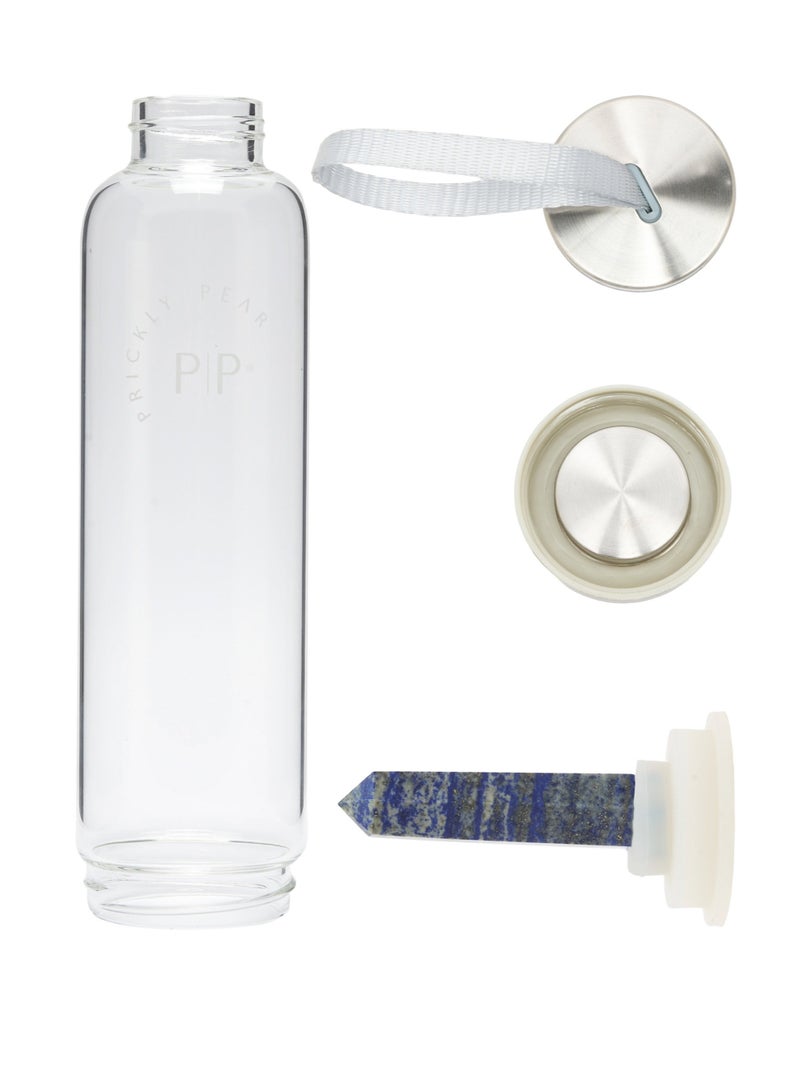 Prickly Pear Lapis Lazuli Interchangeable Crystal Water Bottle - Image 5