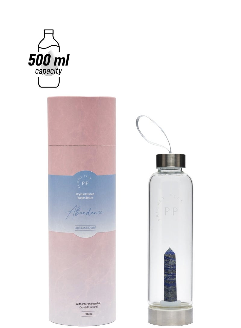 Prickly Pear Lapis Lazuli Interchangeable Crystal Water Bottle - Image 1