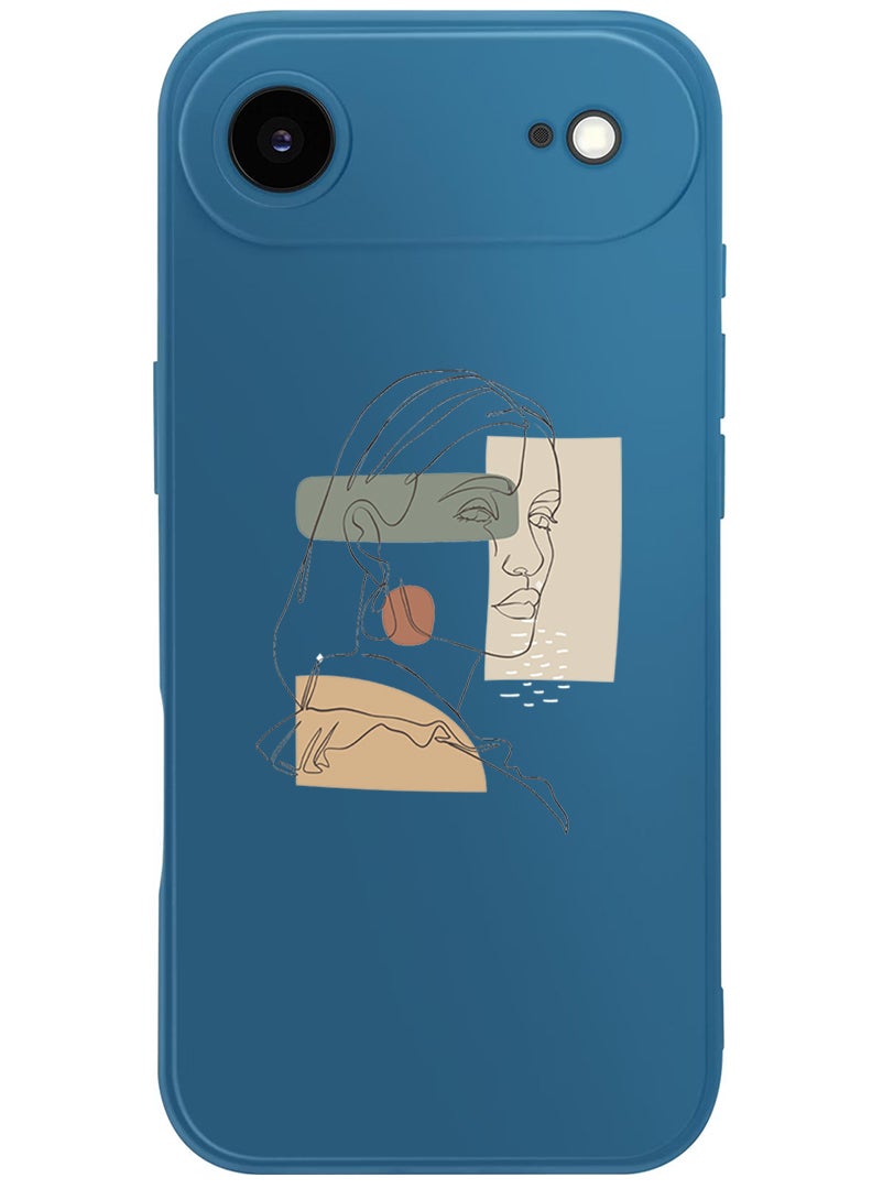 Theodor Protective Slim Fit Case Liquid Silicone Cover with Full Body Protection Anti-Scratch Shockproof Case For Apple iPhone 17 Air (Blue) Women - Image 1