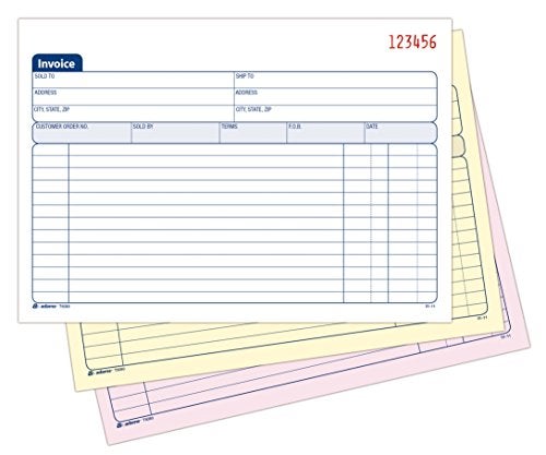 Adams Invoice Book 3Part Carbonless 5916 x 8716 Inches 50 Sets per Book T5080WhiteCanaryPink - Image 3