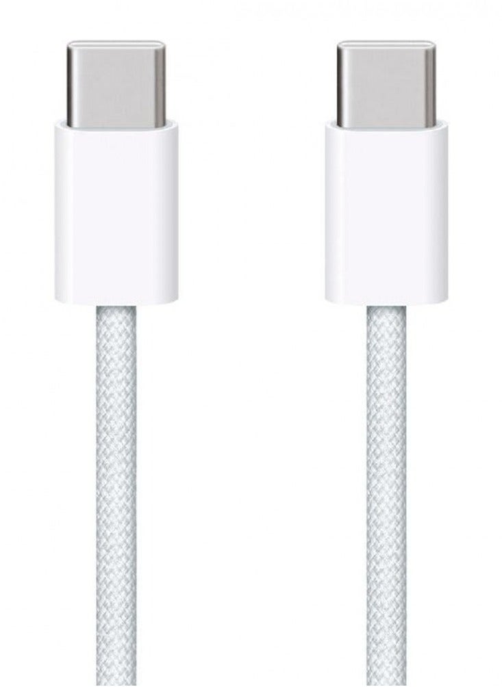 Phone Planet - Type C To Type C Charge Cable 1.2M White For Apple Macbook M1 Max Galaxy and  iphone 15 Pro Max - Iphone 1515 Pro max  60W - Image 1