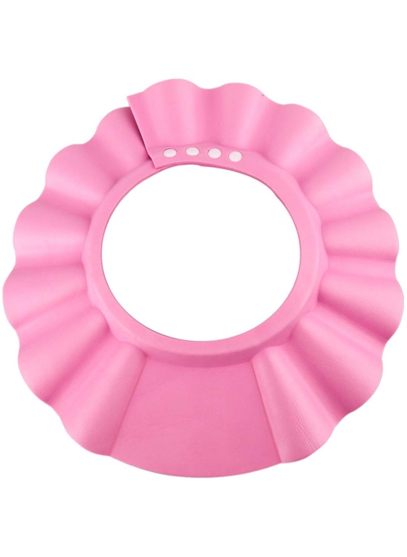 Generic - Baby Shampoo Eye Protection Cap, Adjustable Shampoo Shower Cap, Safe Baby Shower Cap (Pink) - Image 1