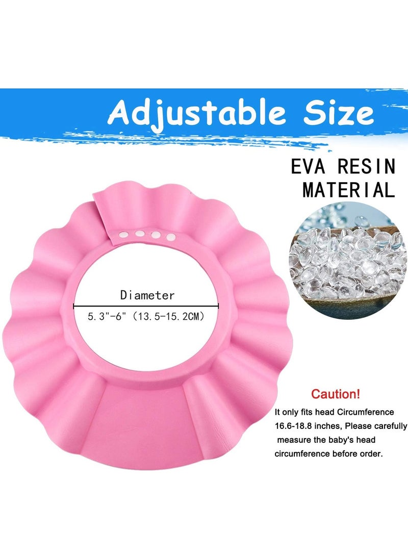 Generic - Baby Shampoo Eye Protection Cap, Adjustable Shampoo Shower Cap, Safe Baby Shower Cap (Pink) - Image 1