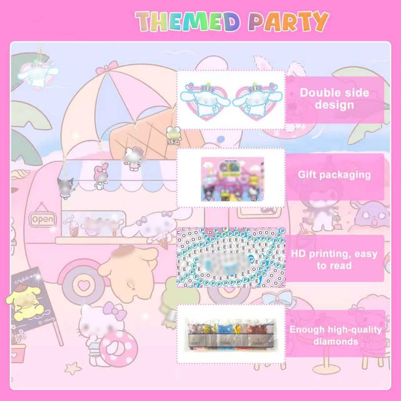 Nardoll Crafts for Girls - 6Pcs Make Your Own GEM Art Keychains - Arts and Crafts for Adults - Diamond Art Kits - 5D Dimond Art Paintings by Numbers - Art & Craft Gifts - Image 4