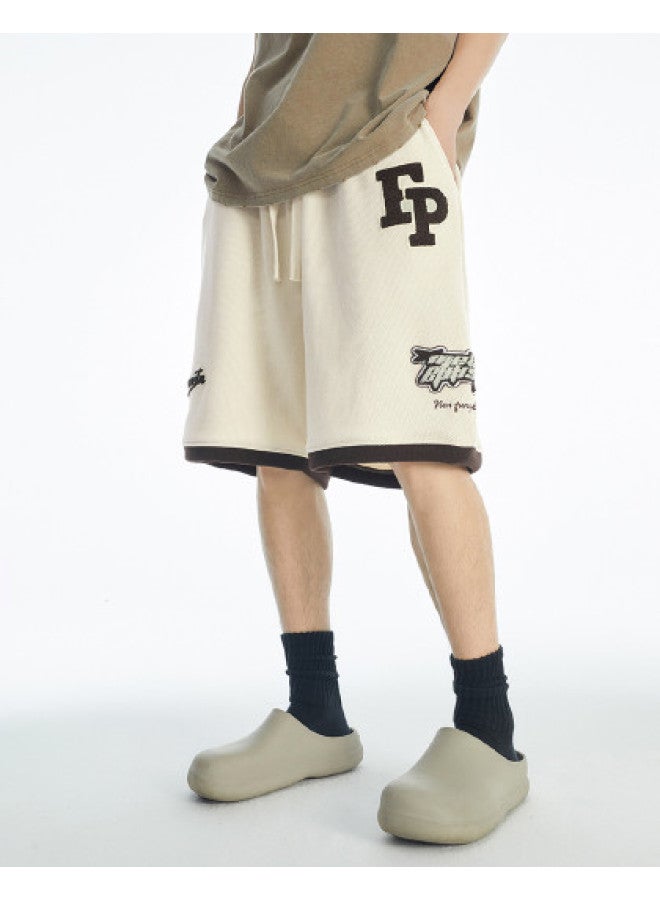 EPTISON شورتات رياضية بتصميم موضة وطنية صيفية للرجال والنساء، بنطال قصير مستقيم الساق بخمسة نقاط - Image 1